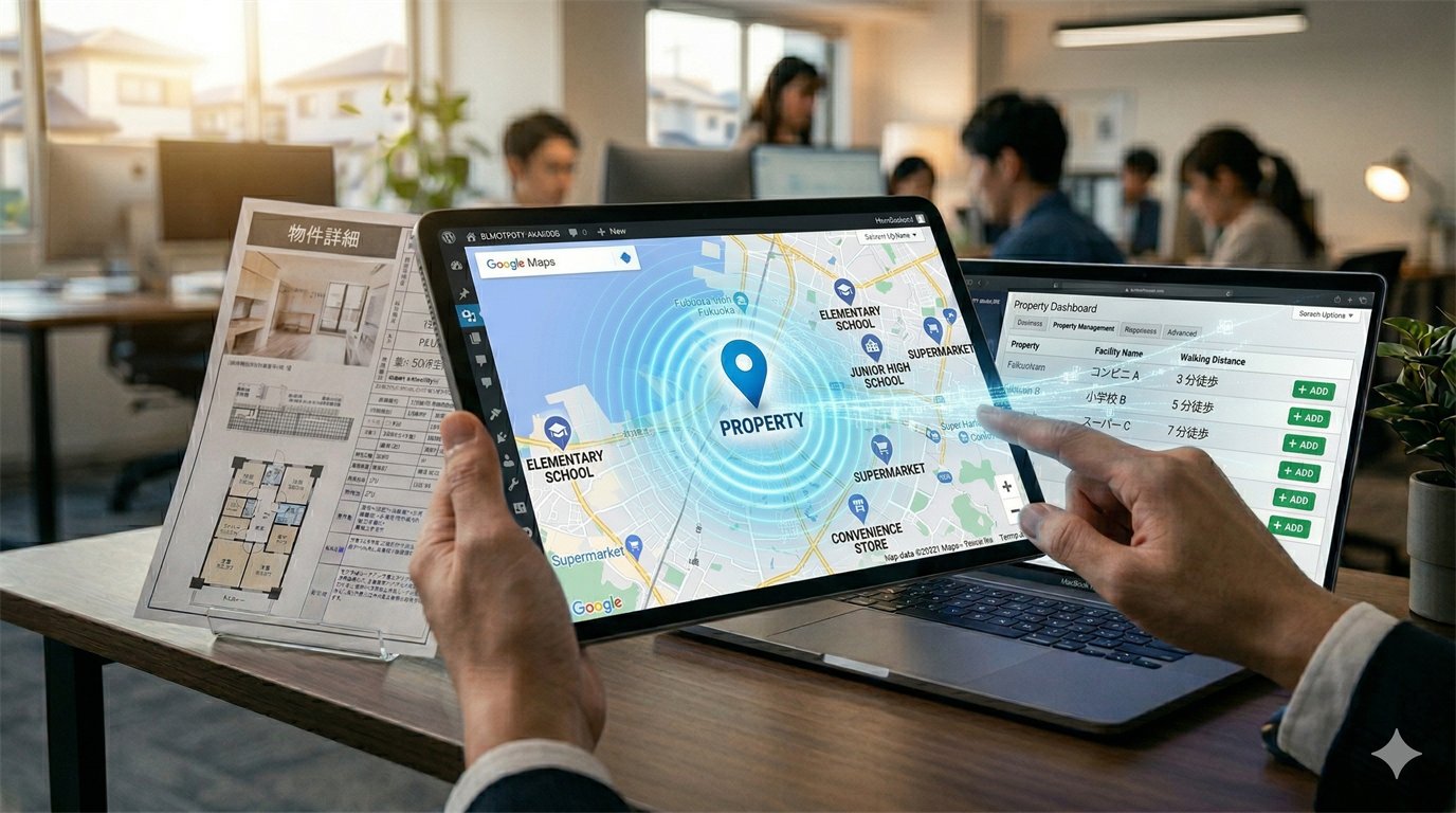 周辺環境・距離をワンタップ取得